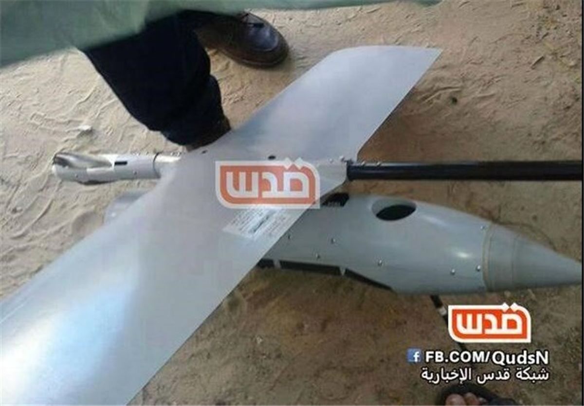 پهپاد سقوط کرده اسرائیلی در غزه/عکس