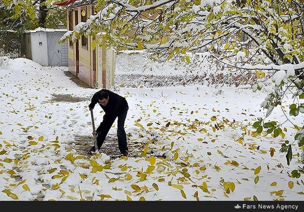 بارش برف در دماوند/تصاویر