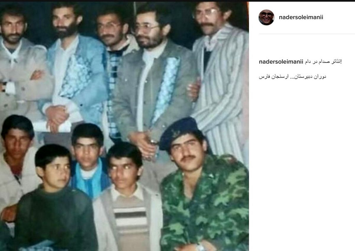 عکس زیرخاکی آقای بازیگر در هیبت فرماندهان صدام