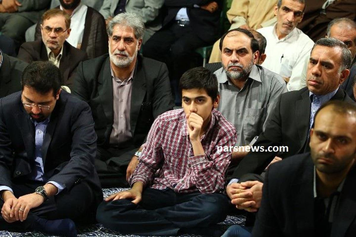 حسن رحیم پور ازغدی و فرزندش/عکس