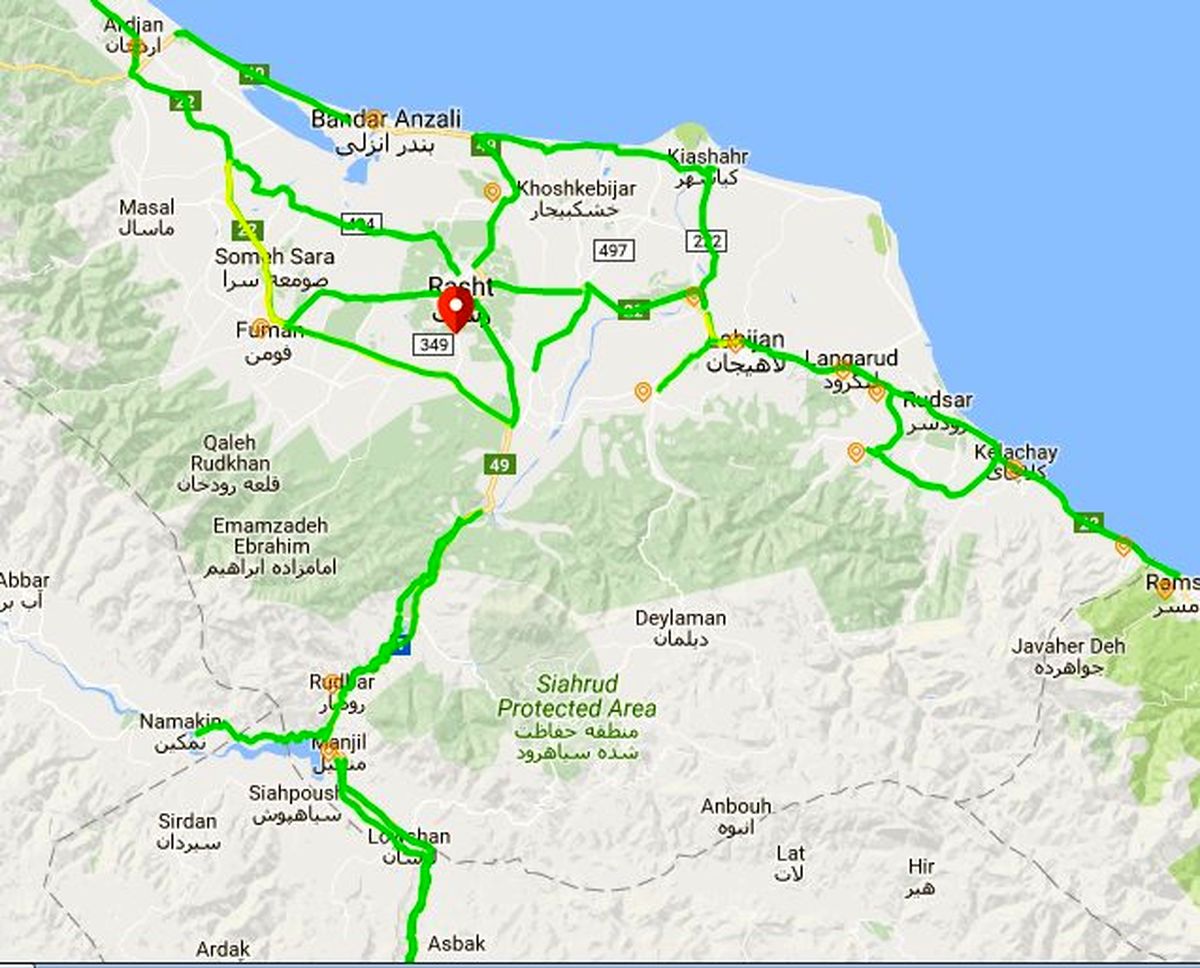 آخرین وضعیت ترافیک جاده‌ها + نقشه