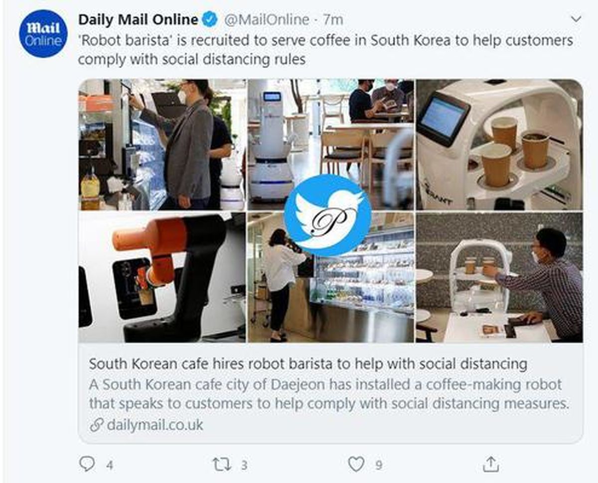عکس: استخدام ربات در کافی شاپ در کره جنوبی