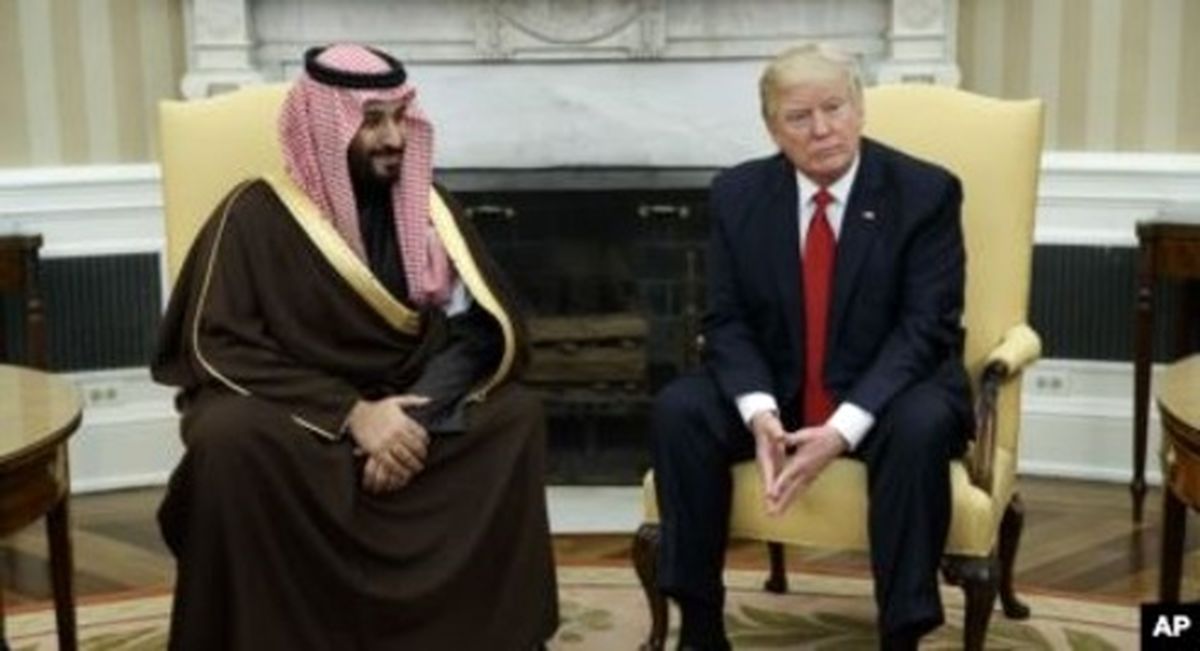 برخورد تحقیر آمیز ترامپ با ولیعهد سعودی +فیلم