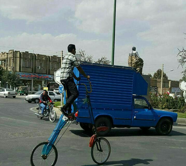 عکس: دوچرخه شاسی بلند در ایران!