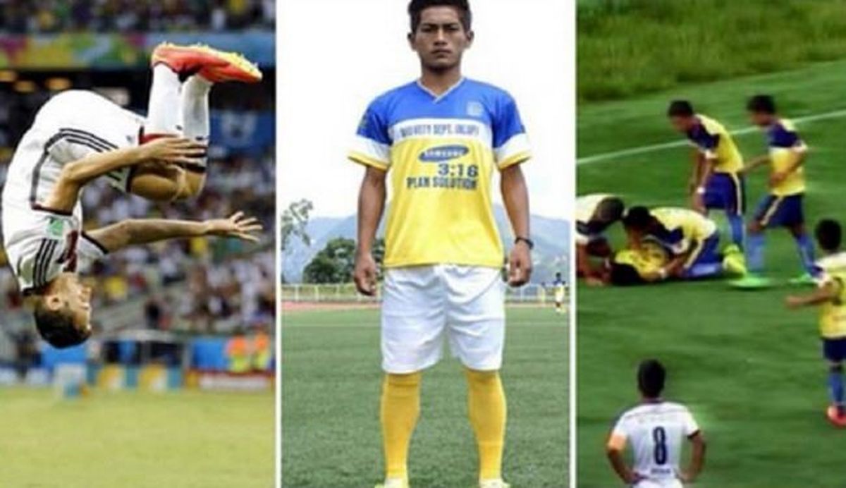 مرگ بازيكن بر اثر شادي پس از گل/عکس