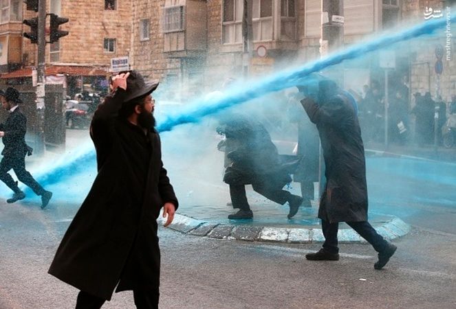 تصاویر: درگیری صهیونیست ها برای نرفتن به سربازی