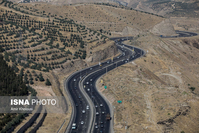 تصاویر هوایی از وضعیت ترافیکی جادهها