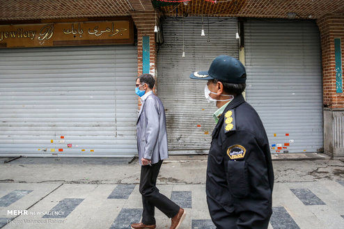 تصاویر: اجرای محدودیت های کرونایی در بازار تهران
