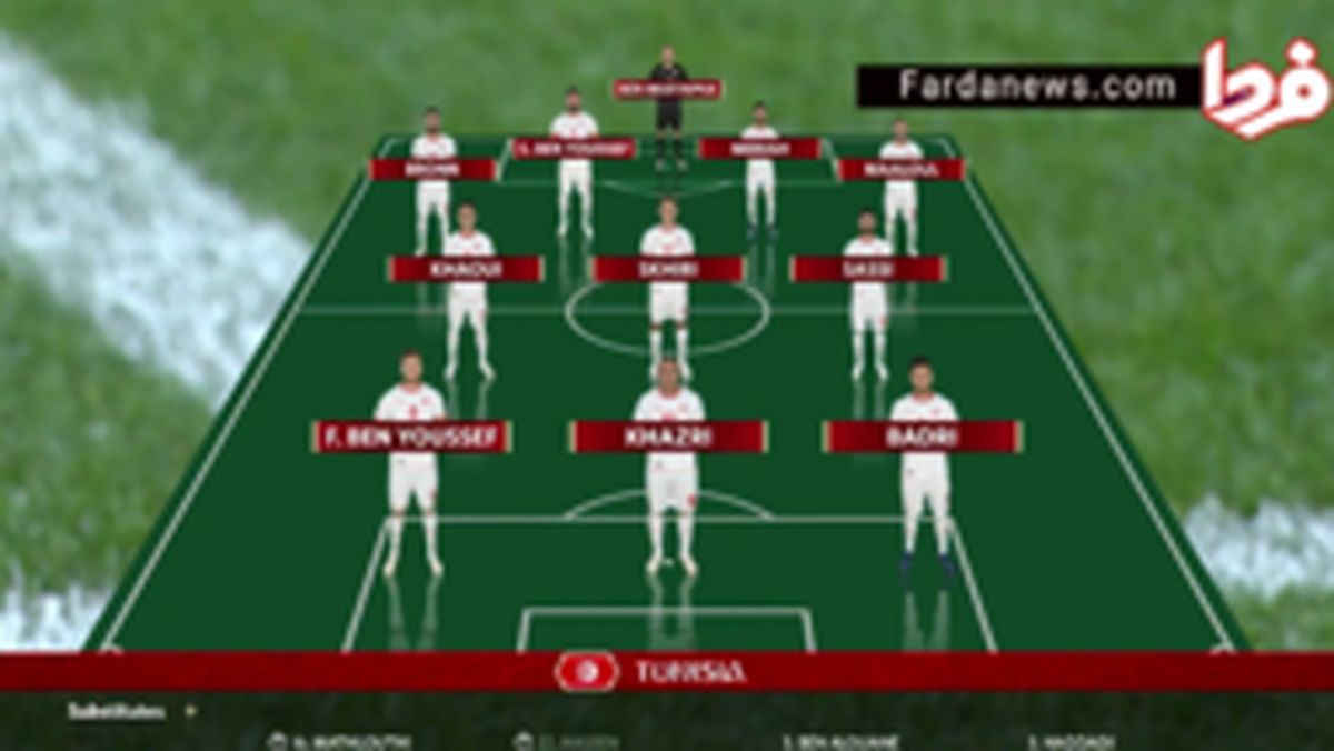 فیلم: ترکیب نهایی دو تیم بلژیک و تونس