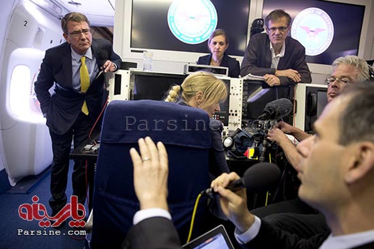 نمای داخل هواپیمای وزیر دفاع آمریکا/عکس