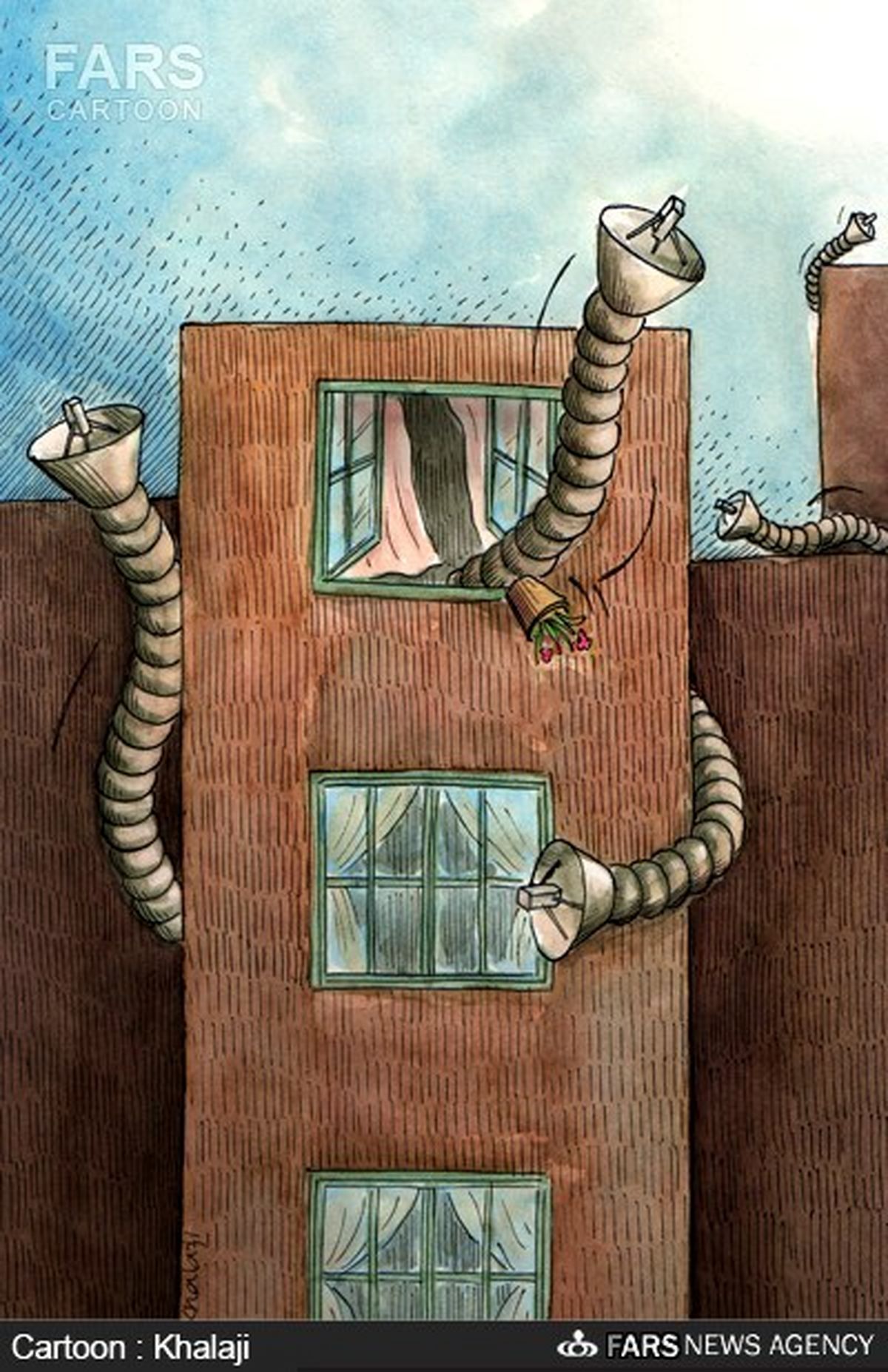 آفت فرهنگی زندگی شهری‎!/کارتون