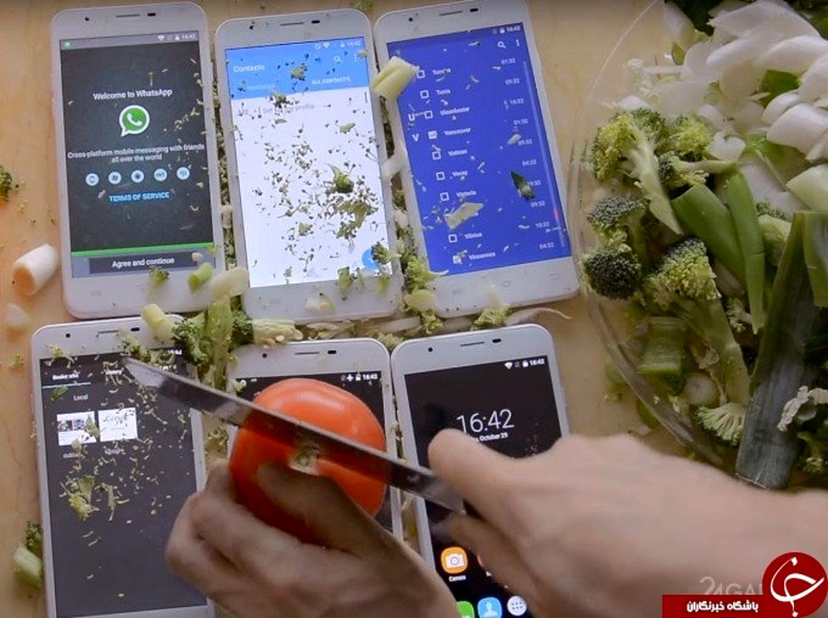 روی این موبایل می‌توان سبزی خرد کرد + تصاویر