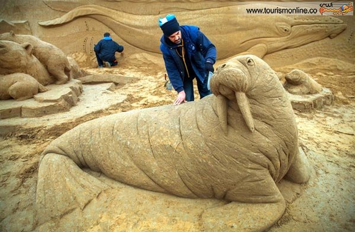 مجسمه ای زیبا در ساحل آلمان +عکس