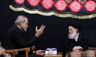 تصاویری از دیدار پزشکیان با آیت الله العظمی شبیری زنجانی