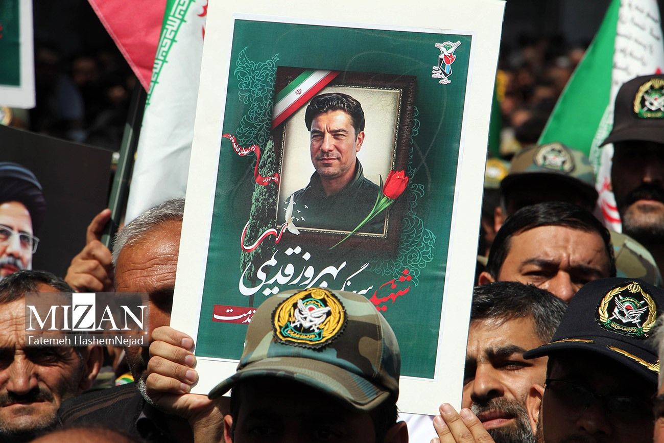 تصاویر: مراسم تشییع شهید خدمت سرهنگ دوم بهروز قدیمی