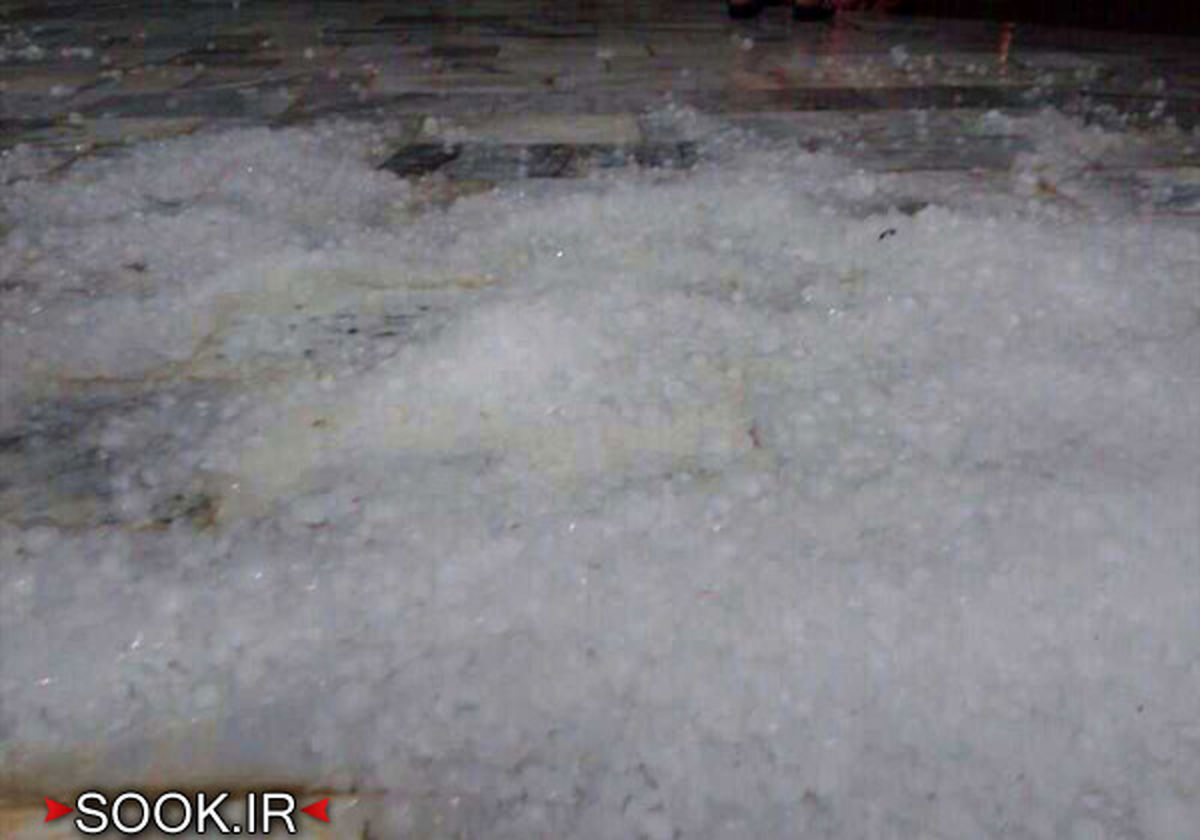 تصاویر/ تگرگ در عسلویه