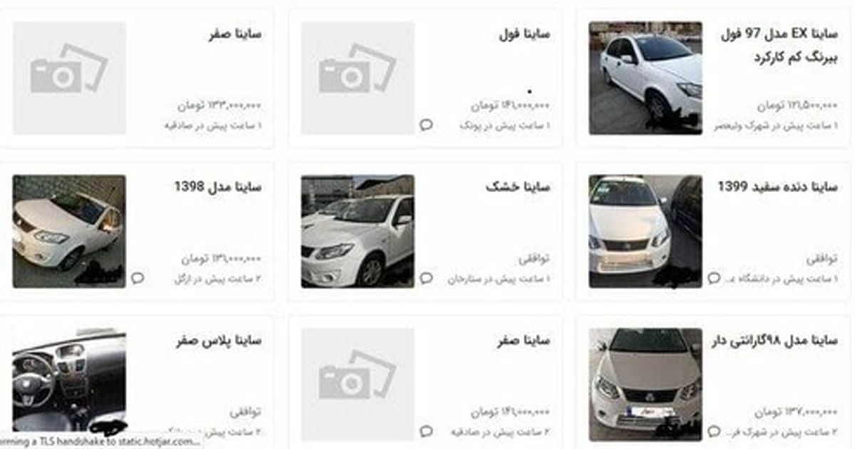 برگشت قیمت خودرو به سایتها پس از ۸ ماه ممنوعیت