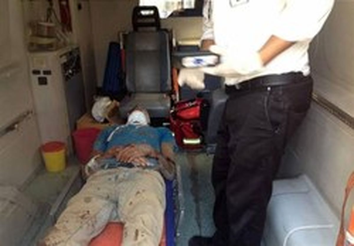 مصدومیت ۶ کارگر بر اثر ریزش آوار +تصاویر