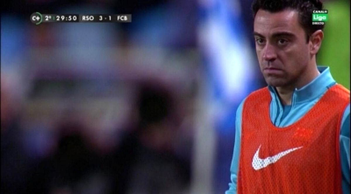 چهره ژاوی پس از شکست بارسلونا