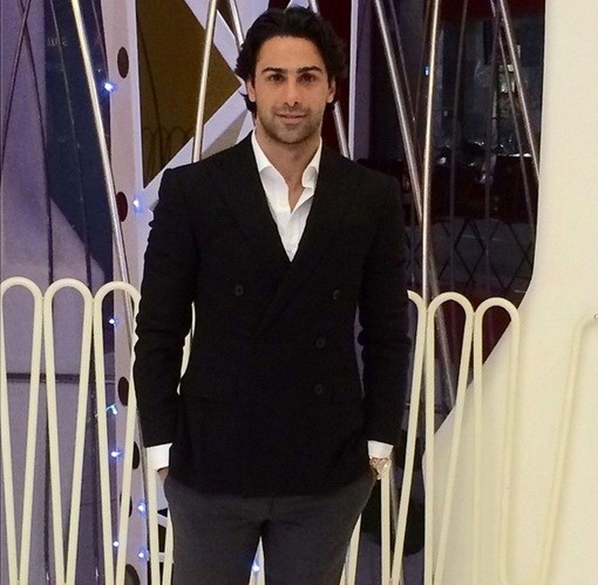 فوتبالیست شیک پوش ایرانی/عکس