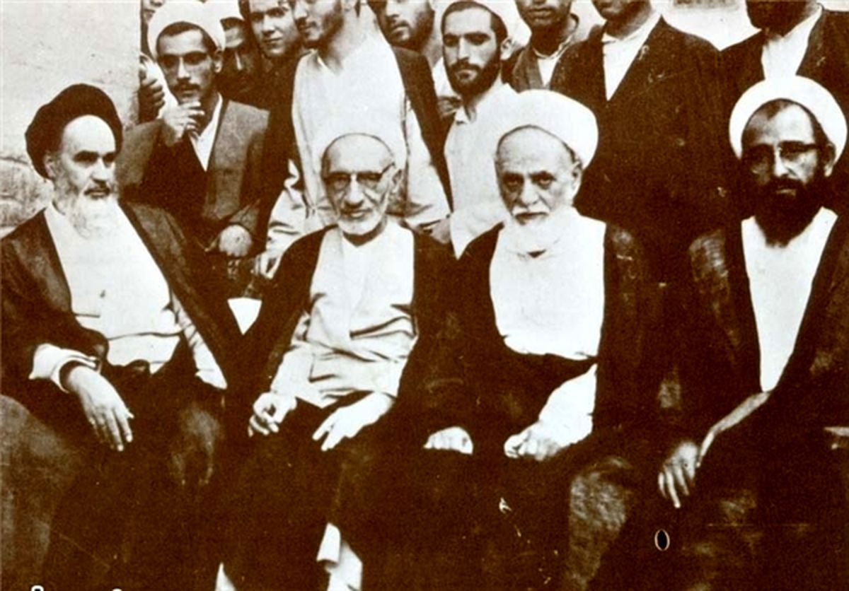 امام خمینی(ره) در دیدار با علمای نجف