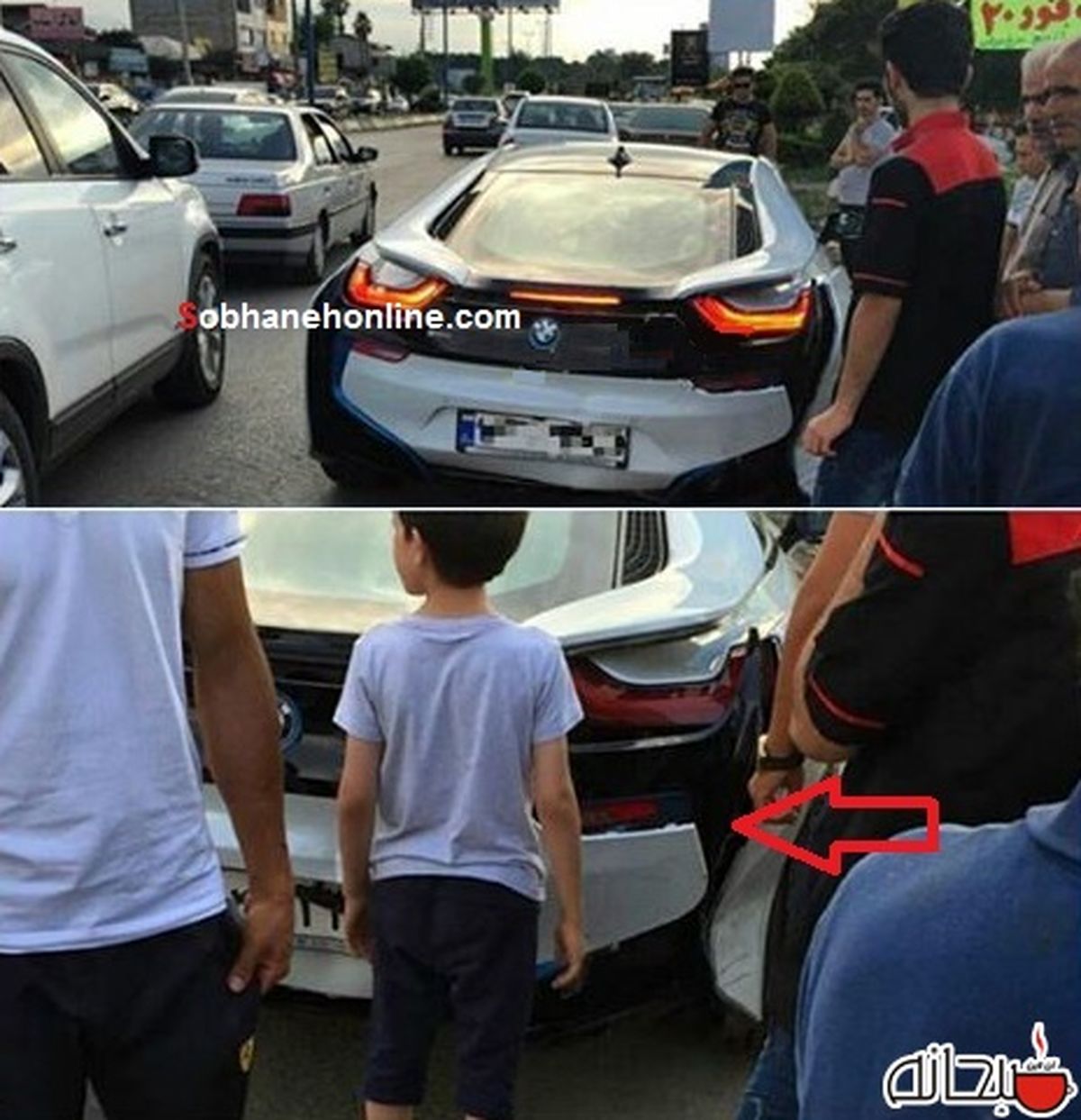 عکس: اولین تصادف BMW i8 در ایران