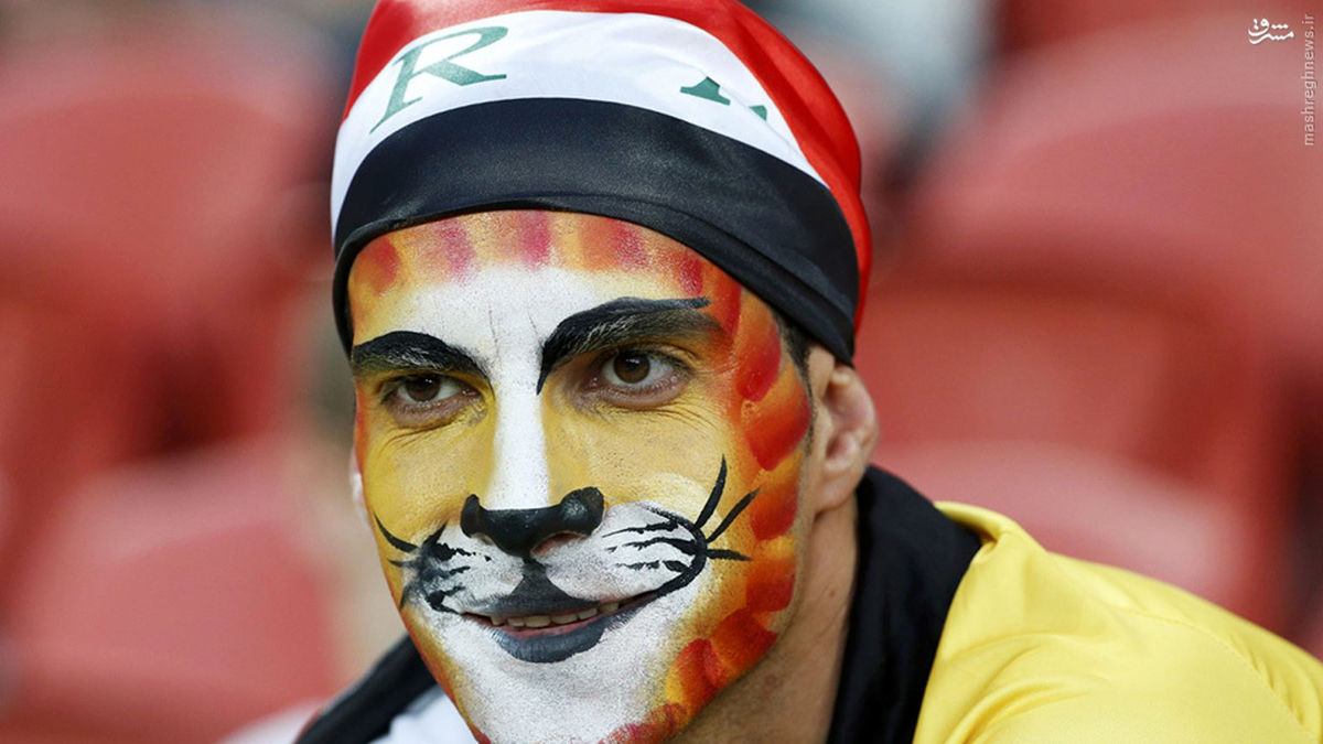 گریم عجیب هوادار عراق/عکس