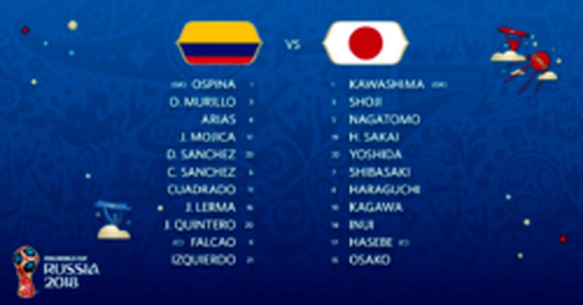 ترکیب کلمبیا و ژاپن اعلام شد - خامس نیمکت نشین است!