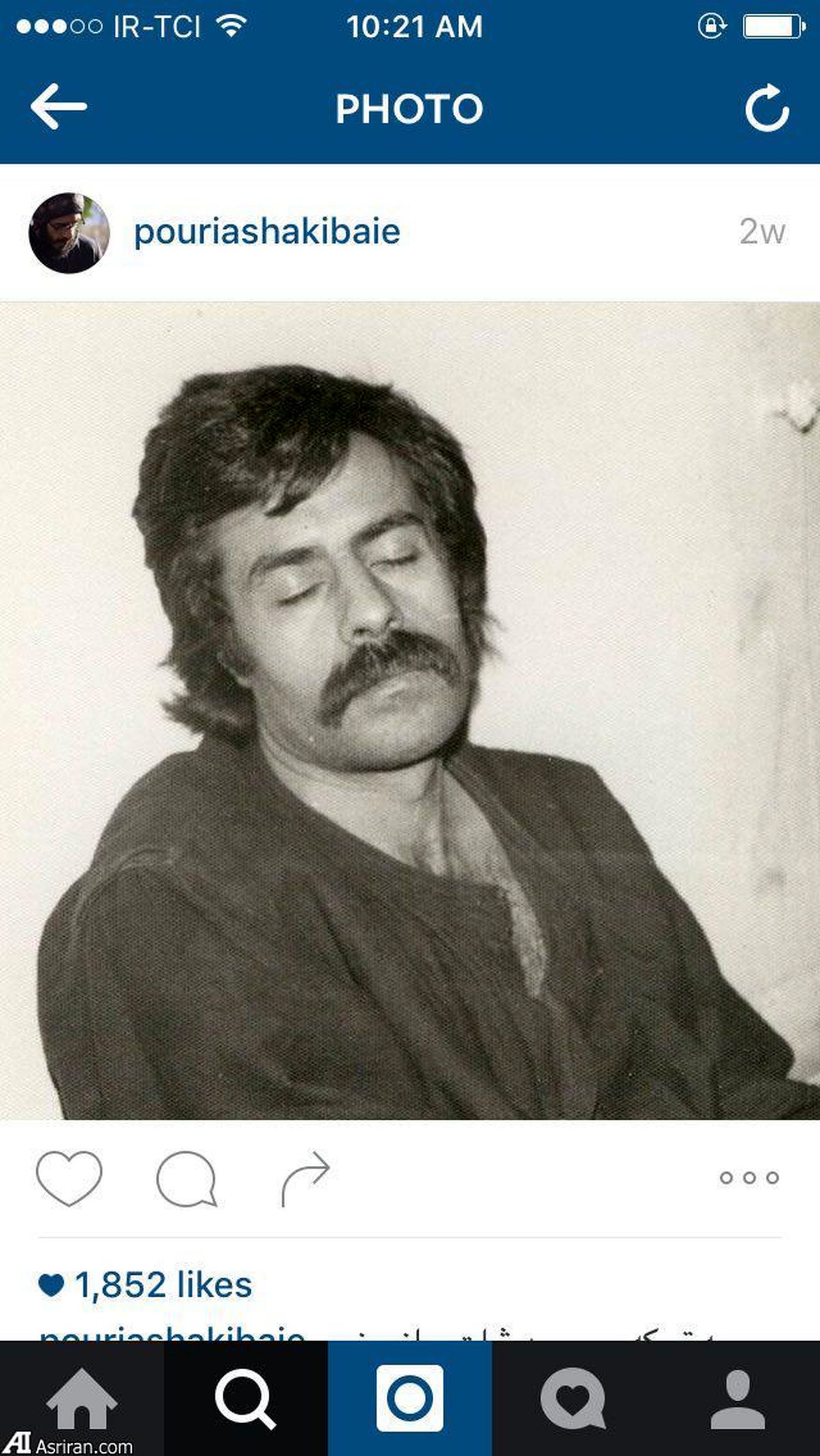 عکس دیده نشده خسرو شکیبایی در اینستاگرام پسر +عکس