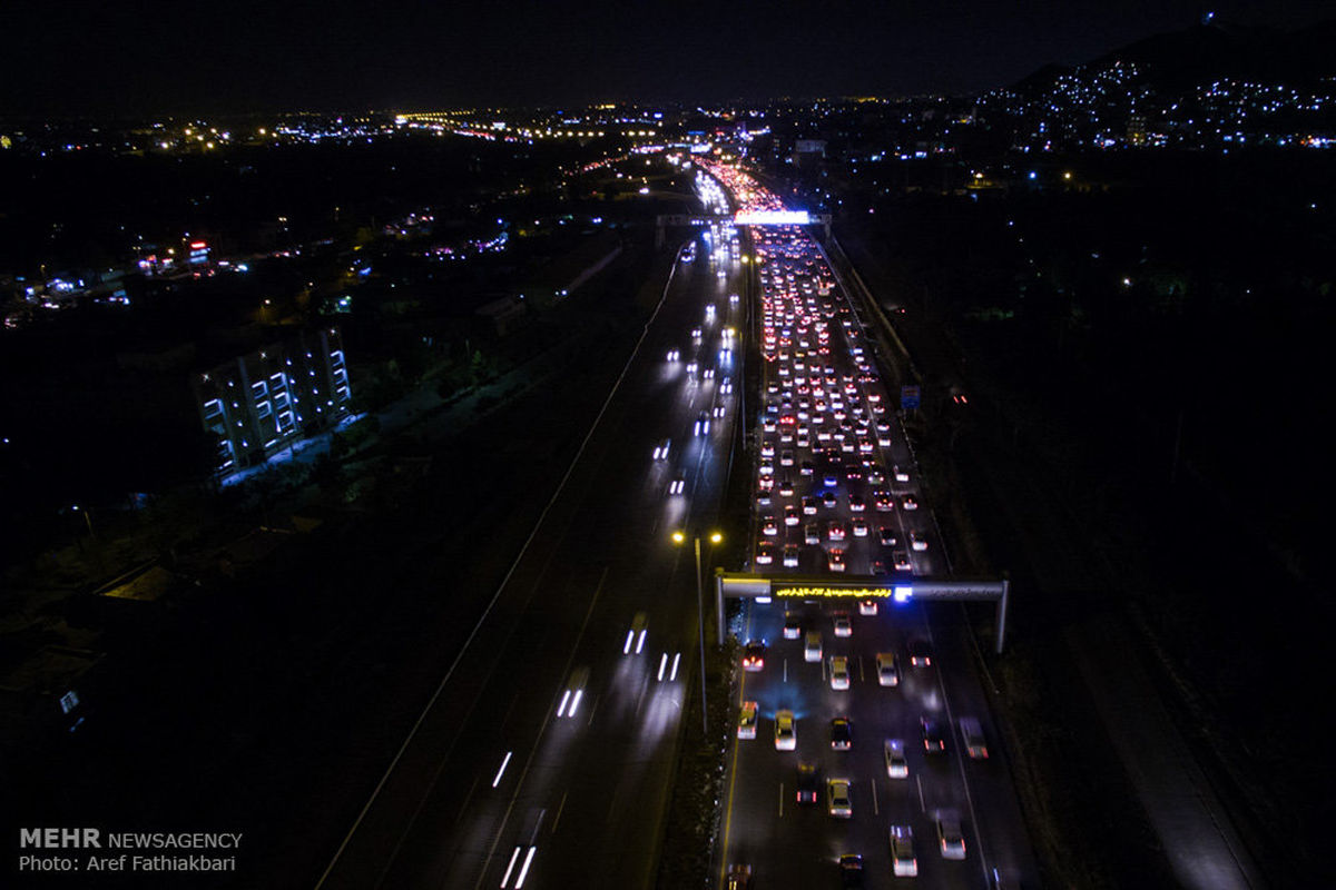 ترافیک نیمه سنگین در آزادراه کرج +عکس