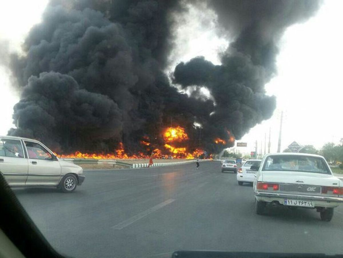 تصادف شدید ۳ خودرو در کرمانشاه +عکس