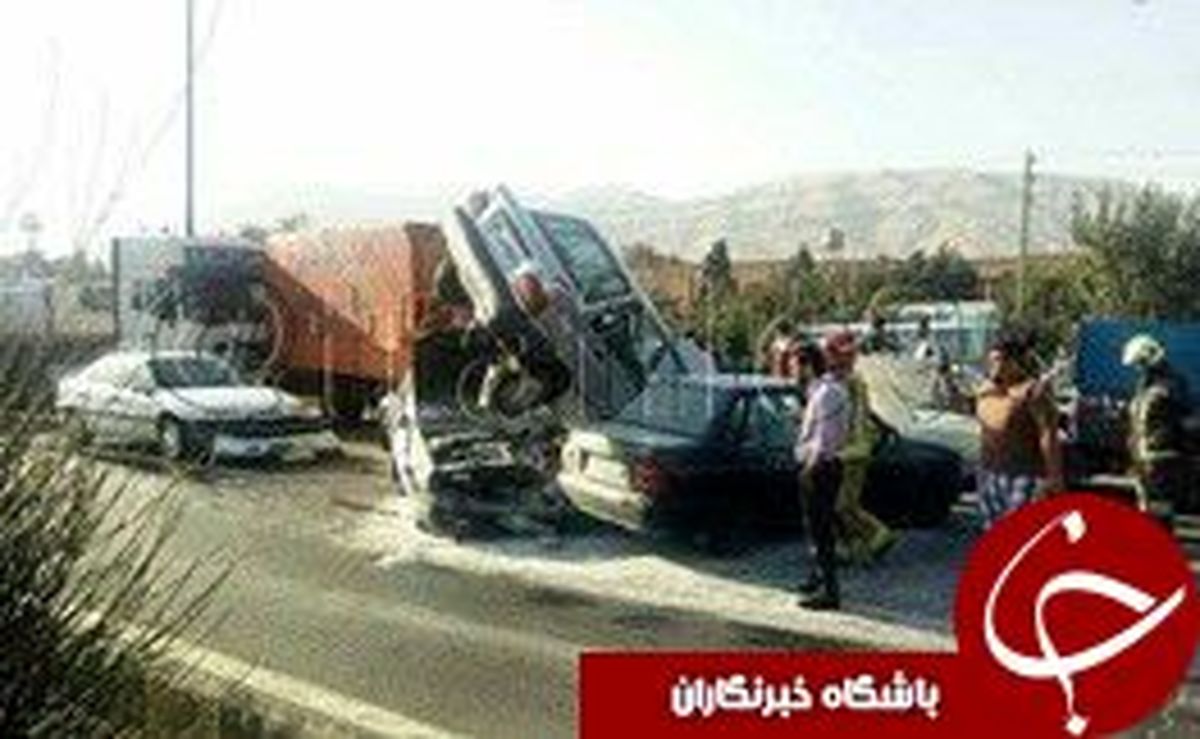 عکس: خودروی بهادر مولایی پس از تصادف