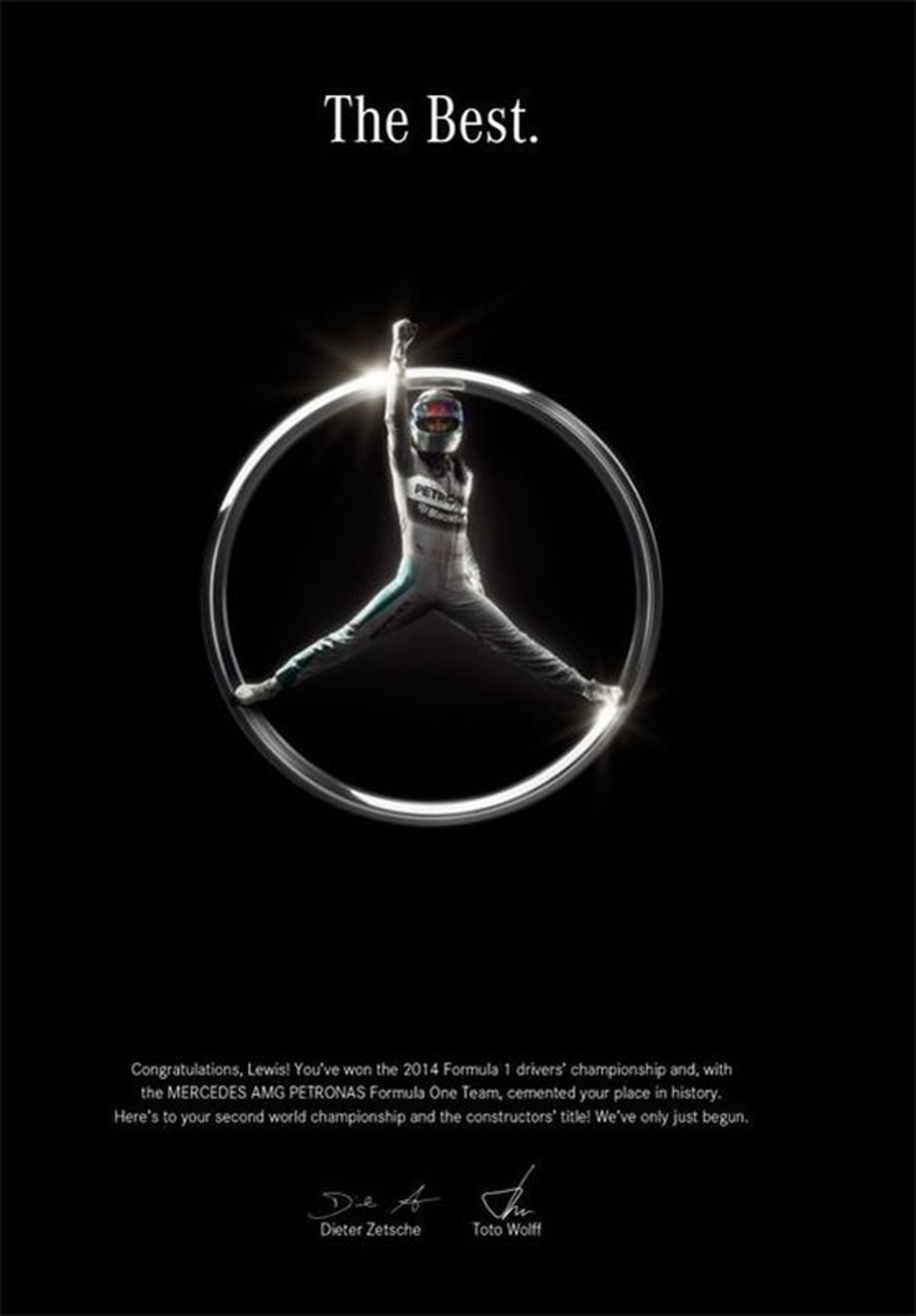 تقدیرجالب مرسدس بنز با لوگوی ویژه‌/عکس