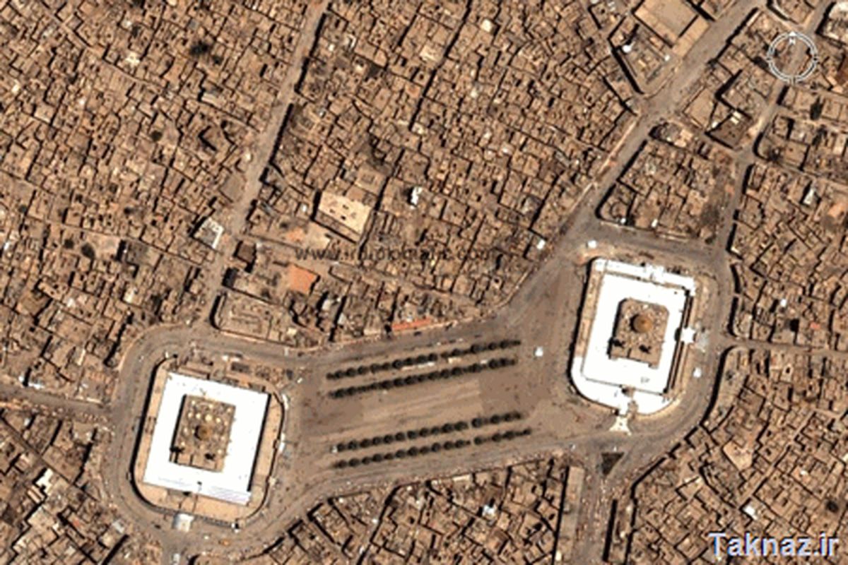 عکس ماهواره ای از حرم امام حسین(ع)