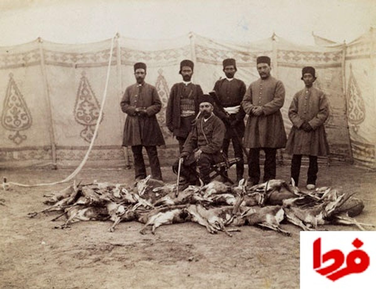 عکس/شكار بي‌رويه غزال در دوره قاجار