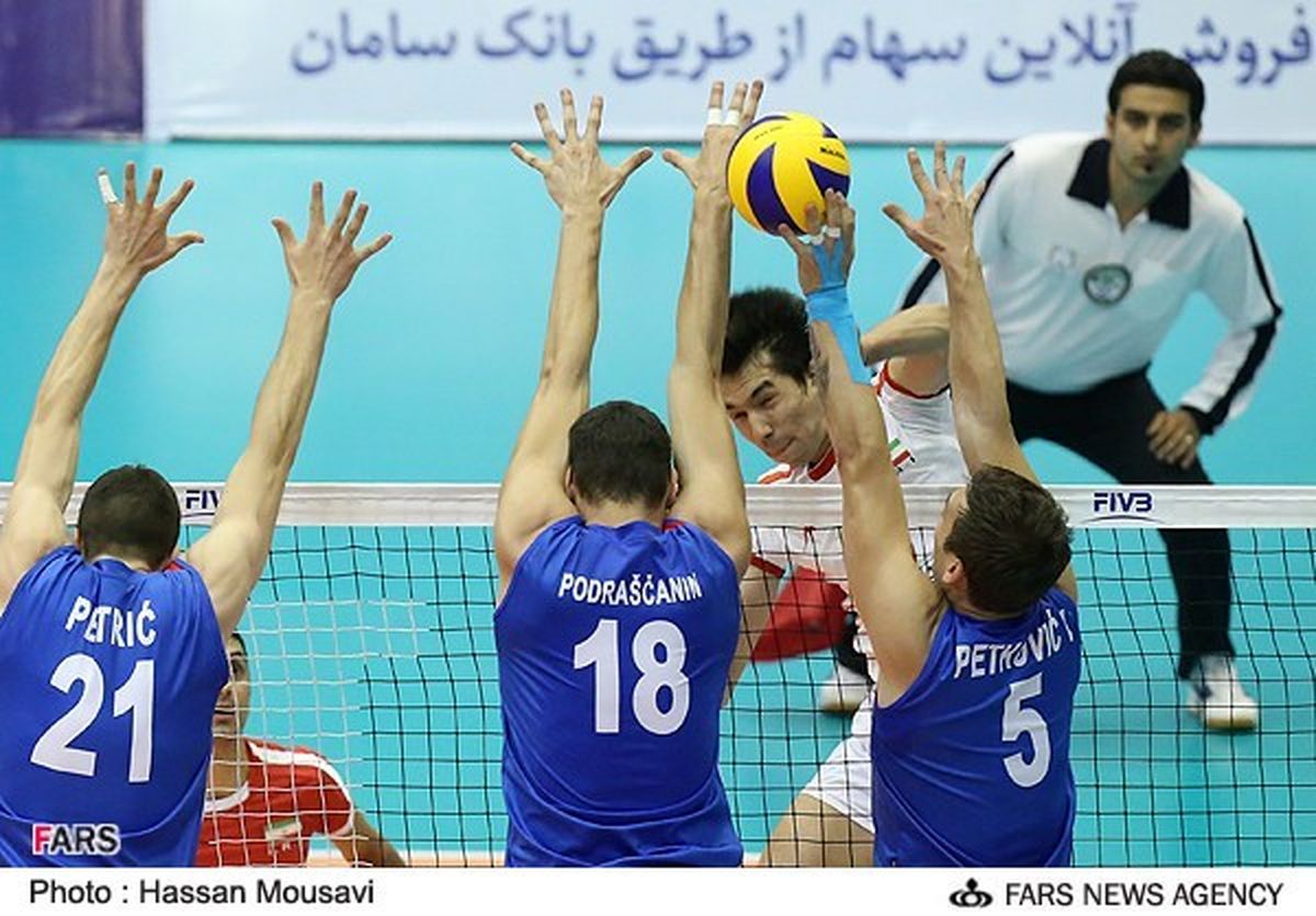 دیدار تیم های ملی والیبال ایران و صربستان