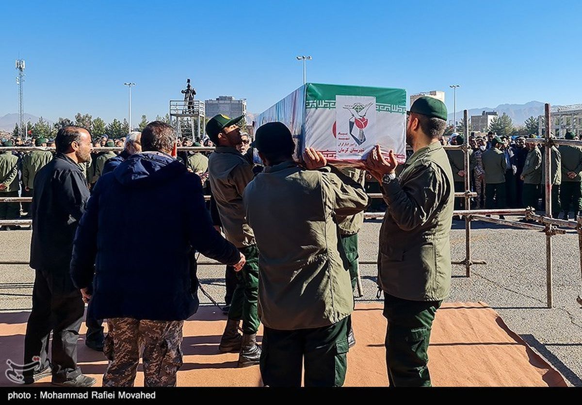تشییع ۲ شهید حمله تروریستی کرمان در رفسنجان