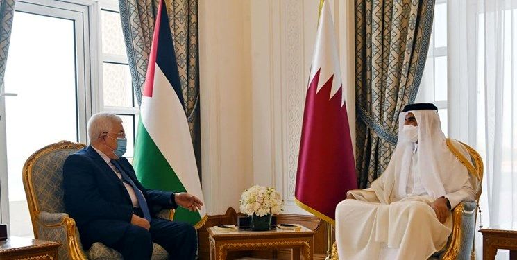 رایزنی محمود عباس و امیر قطر درباره تحولات سیاسی فلسطین