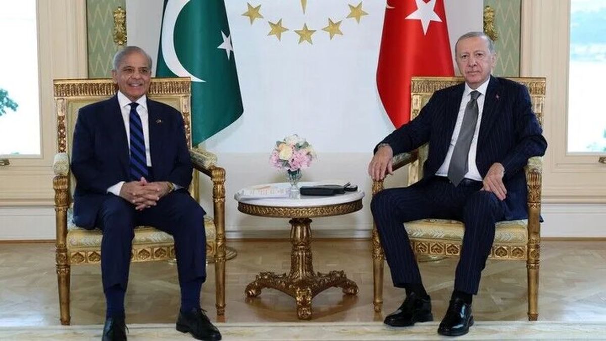 دیدار اردوغان و شهباز شریف در استانبول