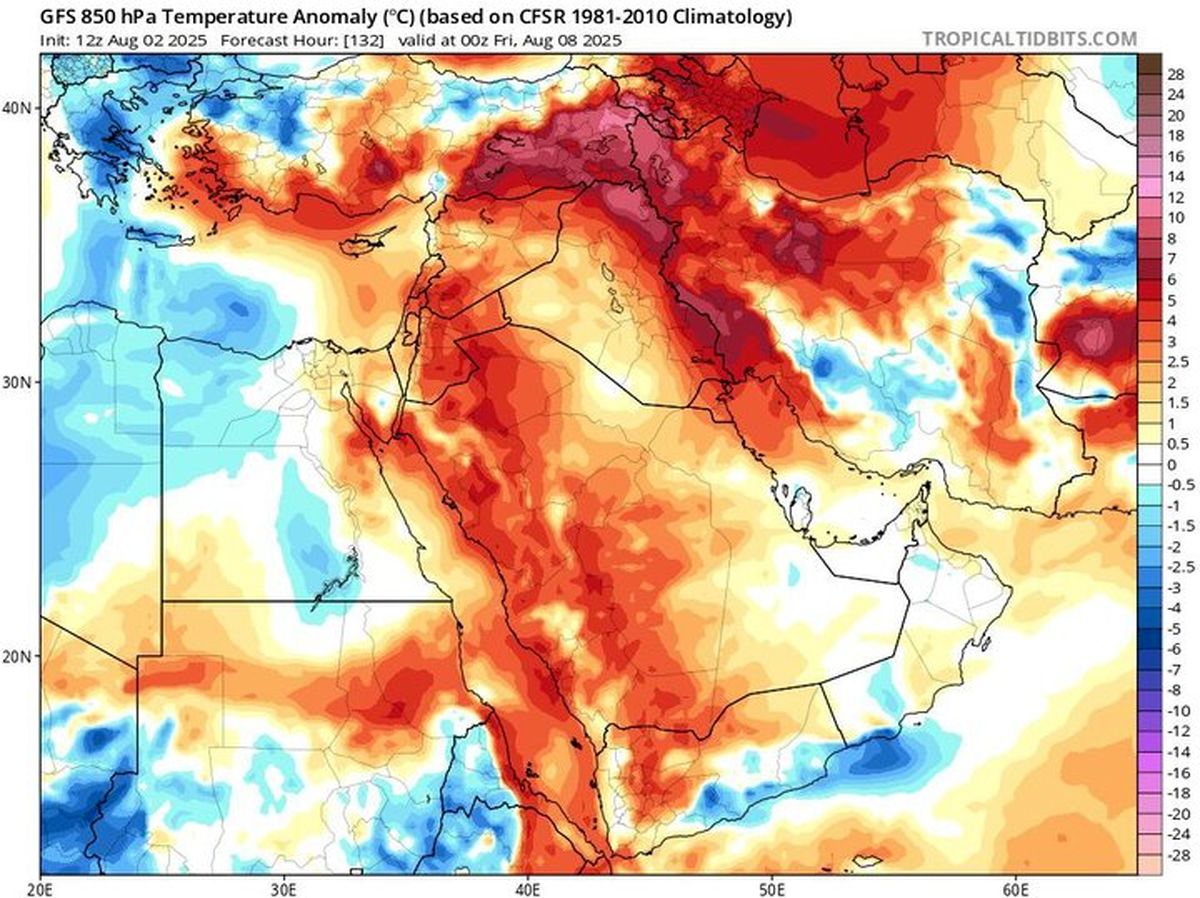 ماندگاری هوای گرم در کشور تا اواخر هفته | رگبار باران در ۳ استان + نقشه هوای استان ها