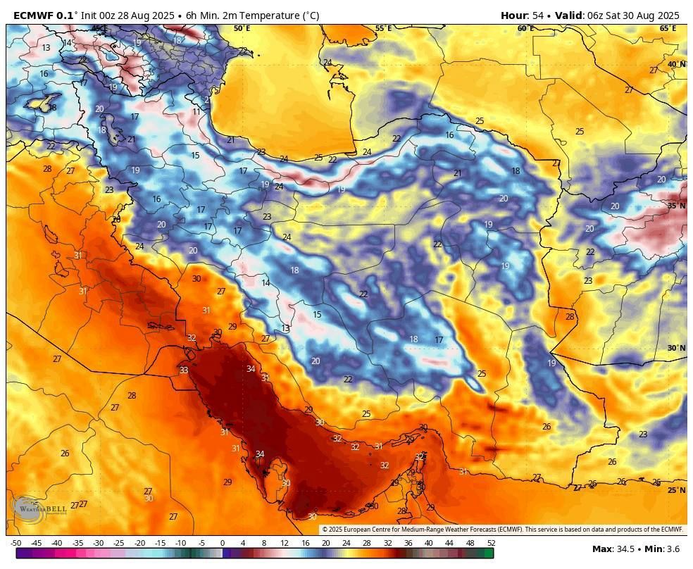 شبها خنکتر میشود
