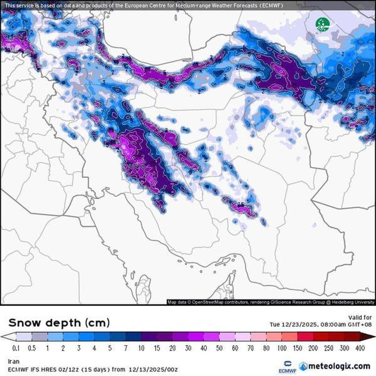 قوی‌ترین سامانۀ برفی در راه ایران