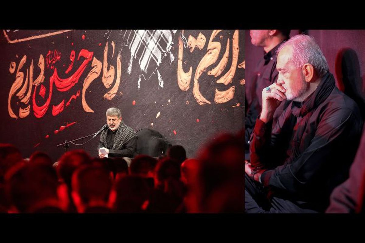 حضور پزشکیان در مراسم عزاداری شب پنجم محرم +عکس