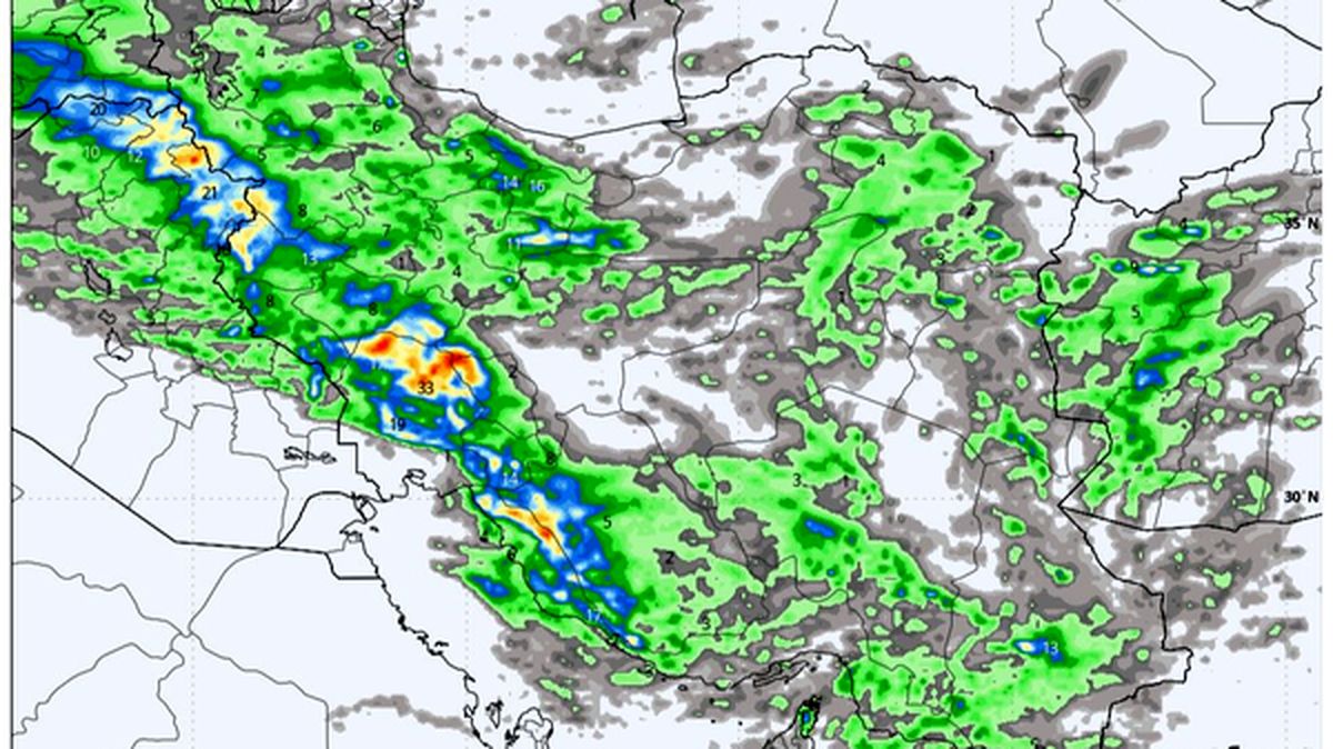 ورود سامانه بارشی قدرتمند برای امشب و فردا