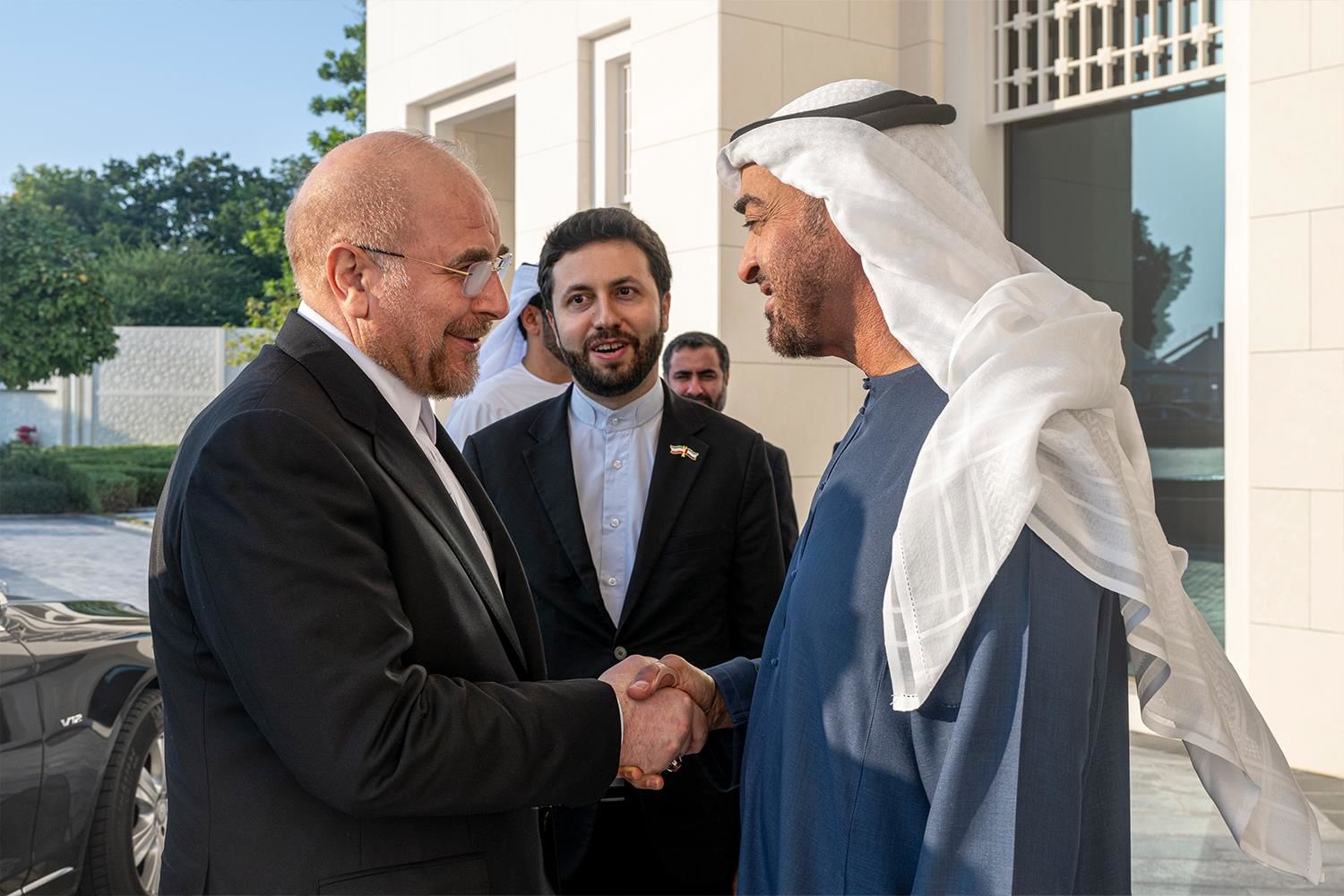 تصاویر: دیدار دوجانبه رئیس دولت امارات متحده عربی و رئیس مجلس شورای اسلامی