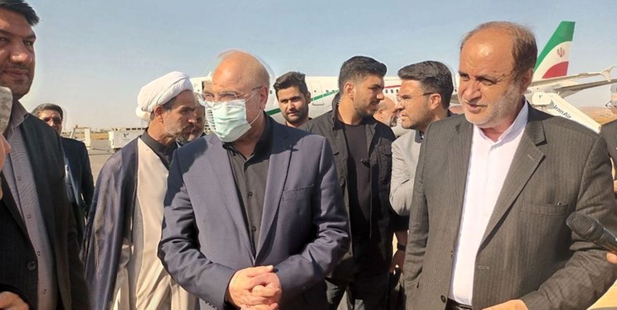 قالیباف وارد همدان شد