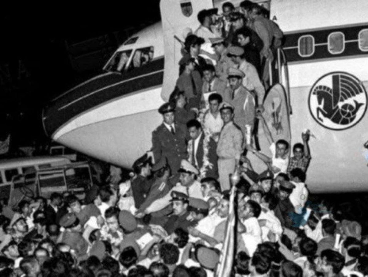 استقبال عجیب مردم از تختی در مسابقات المپیک +عکس