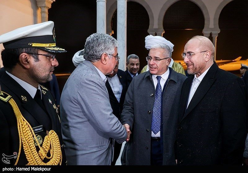 ورود قالیباف به الجزیره با استقبال رئیس مجلس الجزایر 