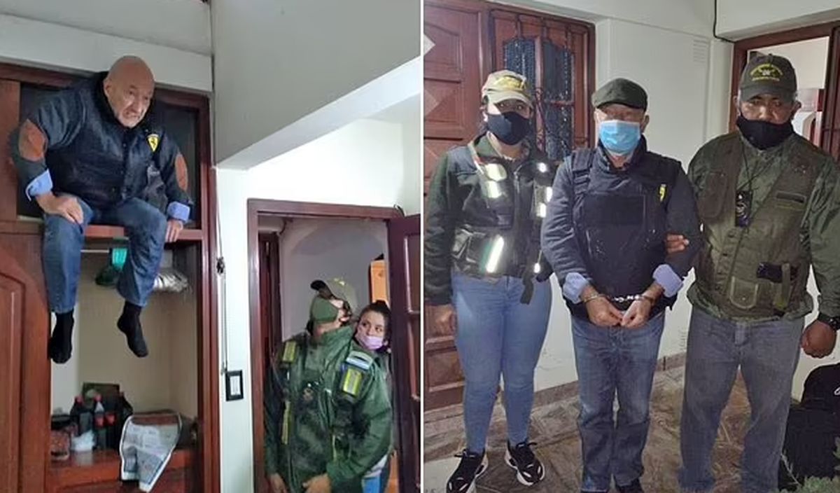 بازداشت افسر ارشدی که در کمد پنهان شده بود +عکس