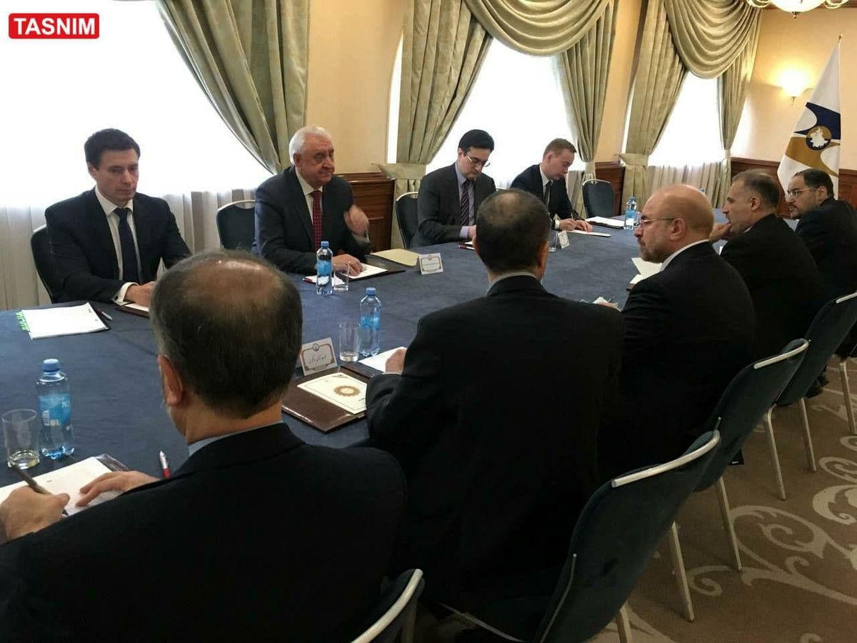 دیدار قالیباف با دبیر کل اتحادیه اقتصادی اوراسیا +عکس